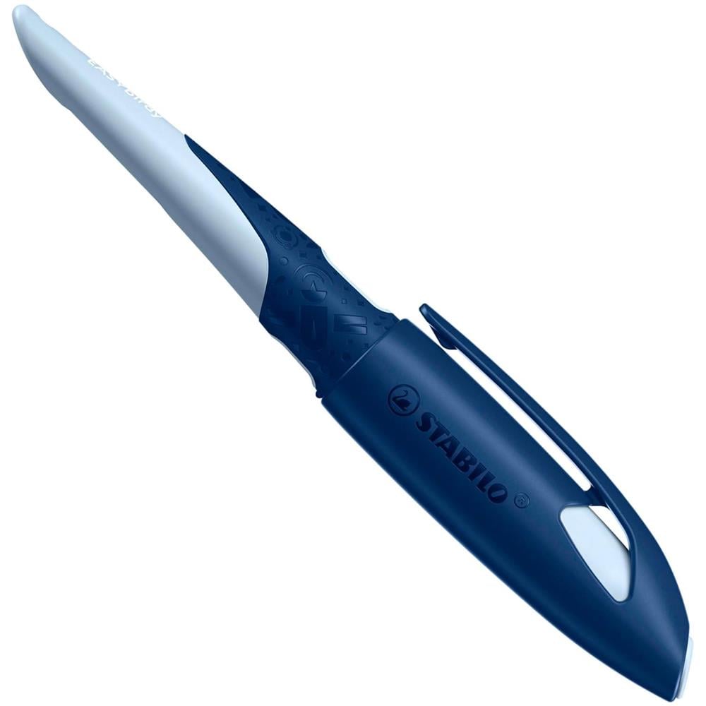 EASYbirdy - Penna Stilografica Ergonomica - 3D DreamWorld Edition - Blu - per Mancini - Punta Principiante - Cartuccia Blu inclusa - Foto 1