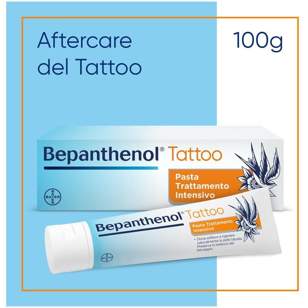 Bepanthenol Tattoo Pasta Trattamento Intensivo Cura Tatuaggio Idratante e Protettiva 100g - Foto 2