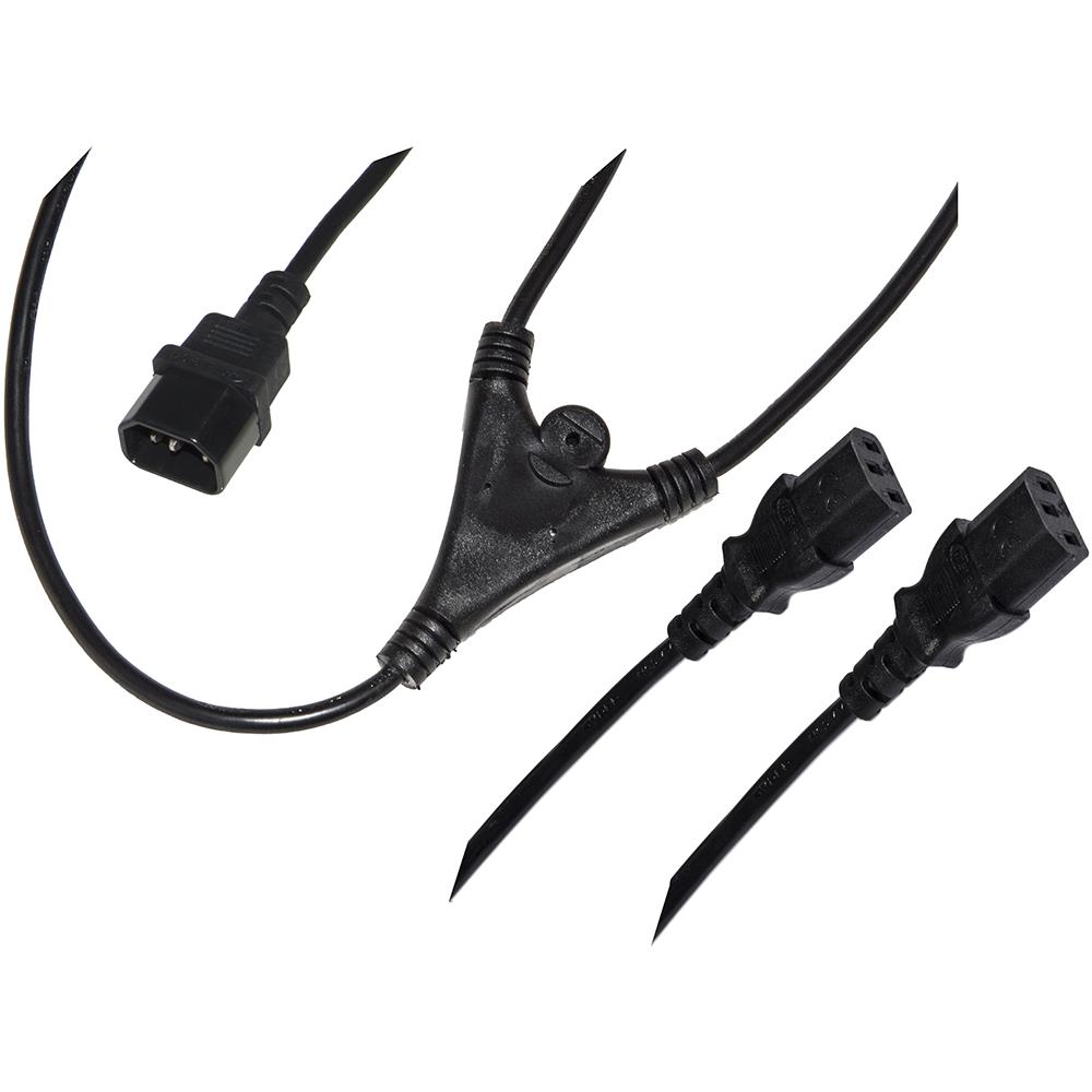 Cavo Alimentazione Da Spina Vde-iec Maschio A Doppia Presa Vde-iec Femmina (sdoppiatore) Mt. 1.7 - Foto 1