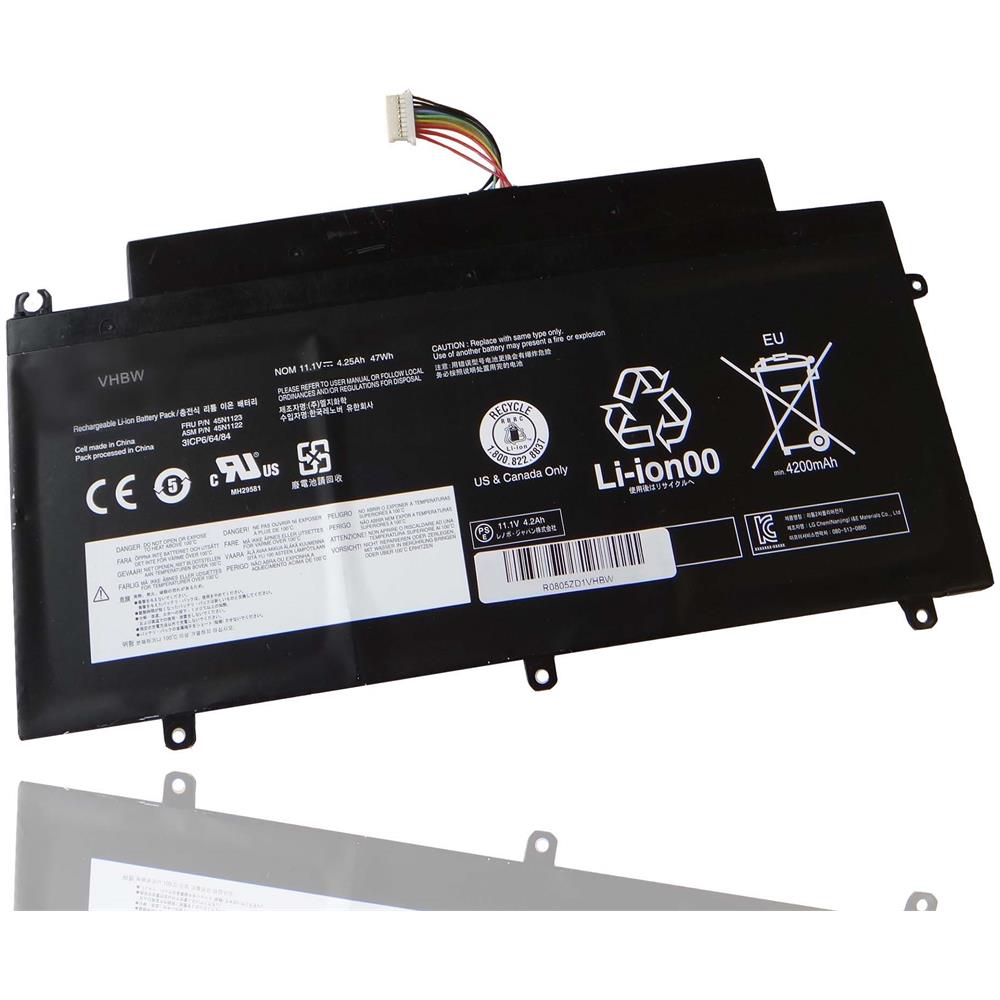 Batteria PowerQ per Lenovo ThinkPad T431s 4250 mAh 11.1V P/N 45N1120 Nero