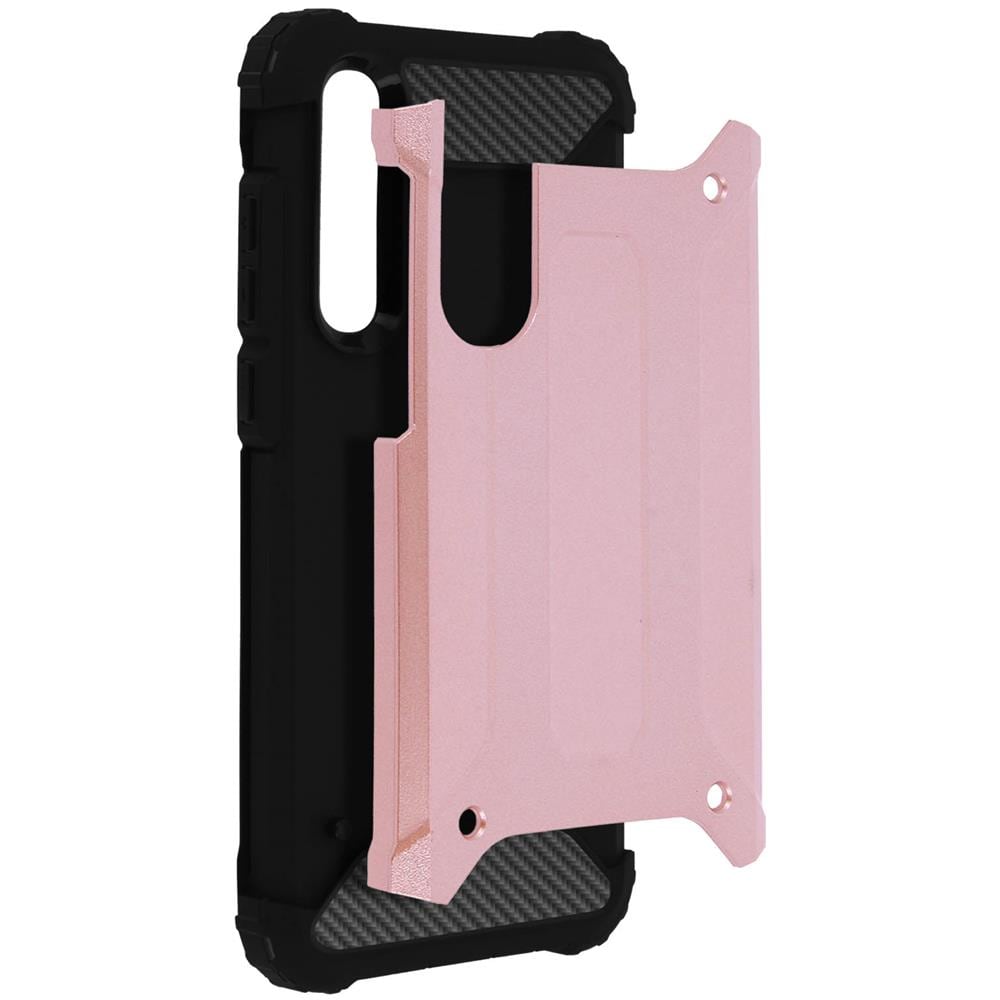 Cover Huawei P30 Protezione Bi-materia Anti-caduta Rosa Gold - Foto 5