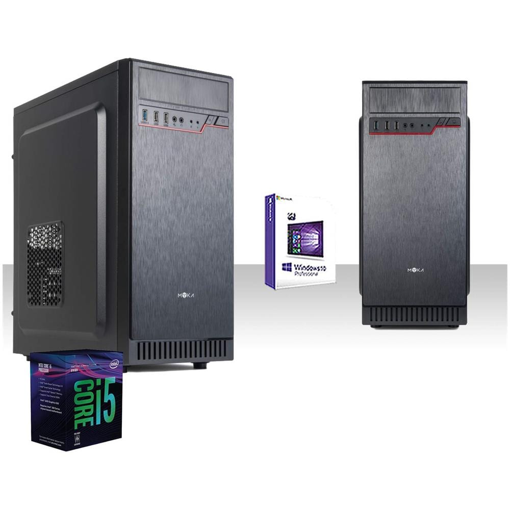 Pc Desktop Completo Intel I5-8600 4.3 Ghz 6-core 8°gen / licenza Windows 10 Professional 64 Bit / scheda Grafica Intel Hd 630 1gb 4k / wifi 300mbps / hd 1tb Sata Iii / ram 8gb Ddr4 2400 Mhz / masterizzatore Dvd-cd / alimentatore 500watt / Ingressi Hdmi, Dvi, vga, Usb2.0 - Foto 1