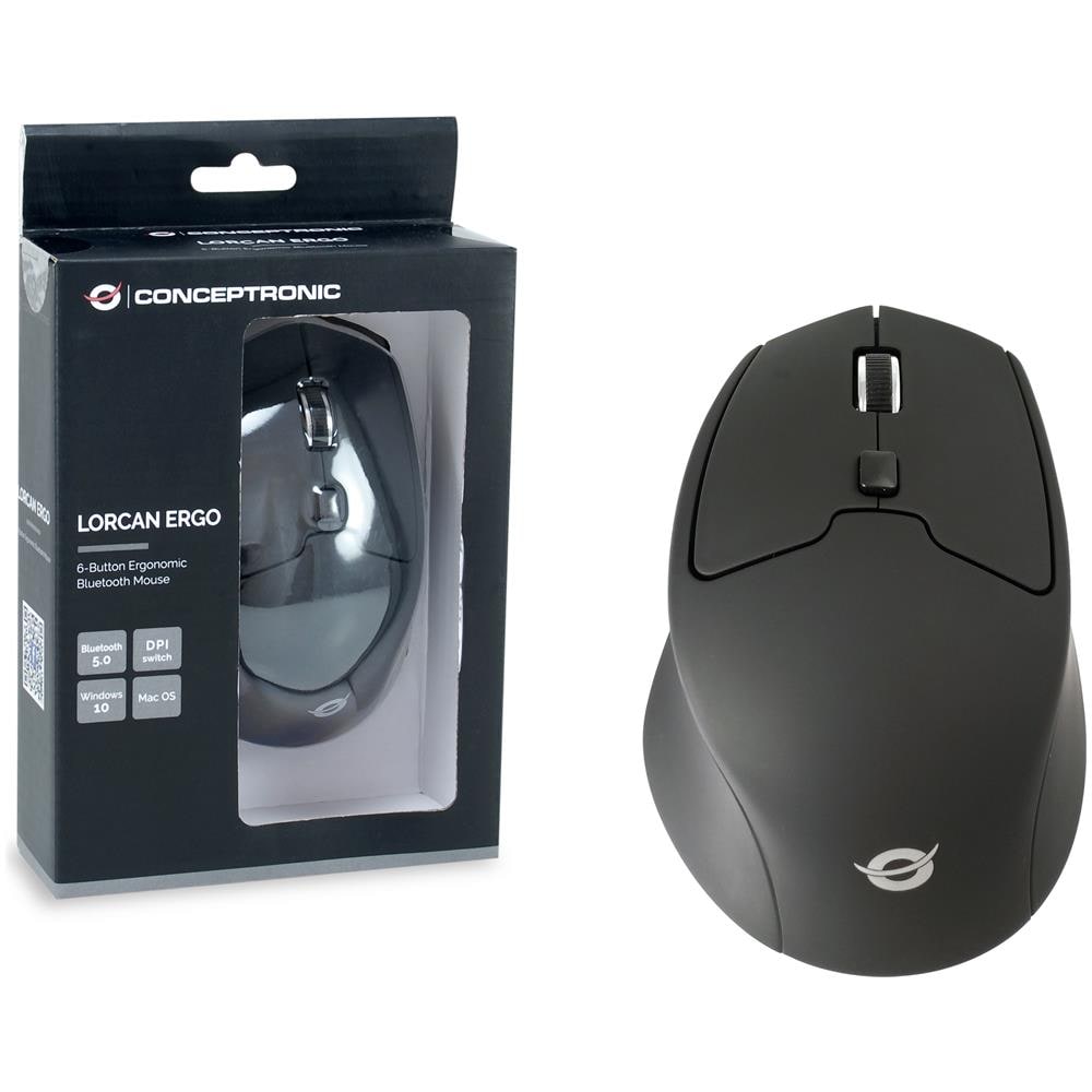 Mouse LORCAN02B Laser 5 Tasti 1600 DPI Colore Nero - Foto 5