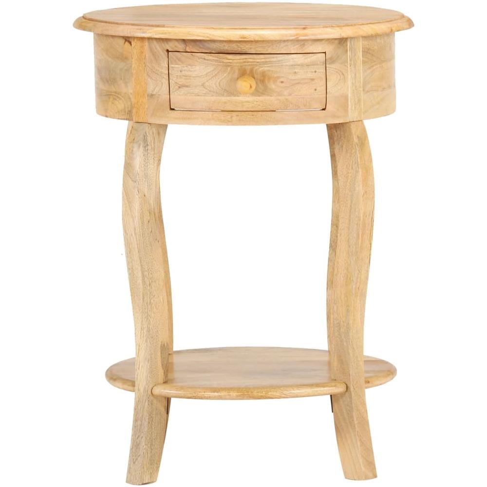 Tavolino Da Salotto 37x37x61 Cm In Legno Massello Di Mango - Foto 2