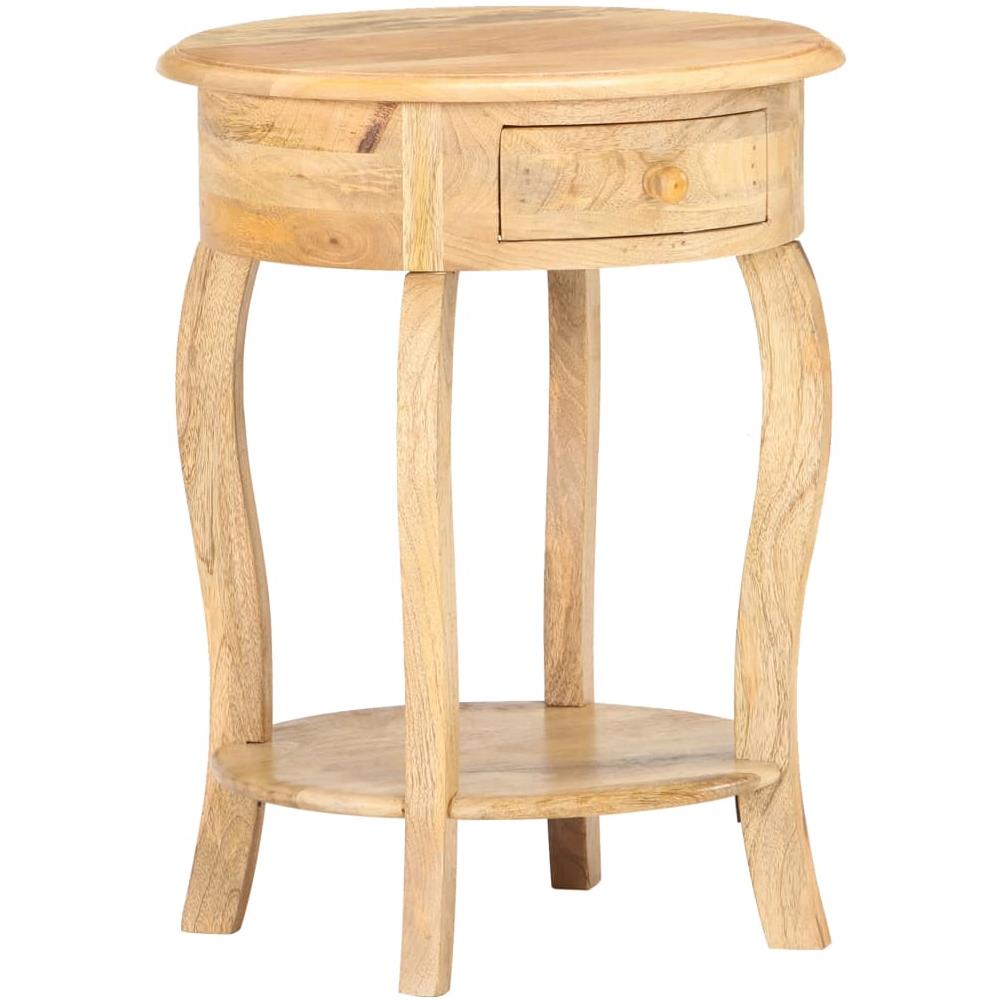 Tavolino Da Salotto 37x37x61 Cm In Legno Massello Di Mango - Foto 10