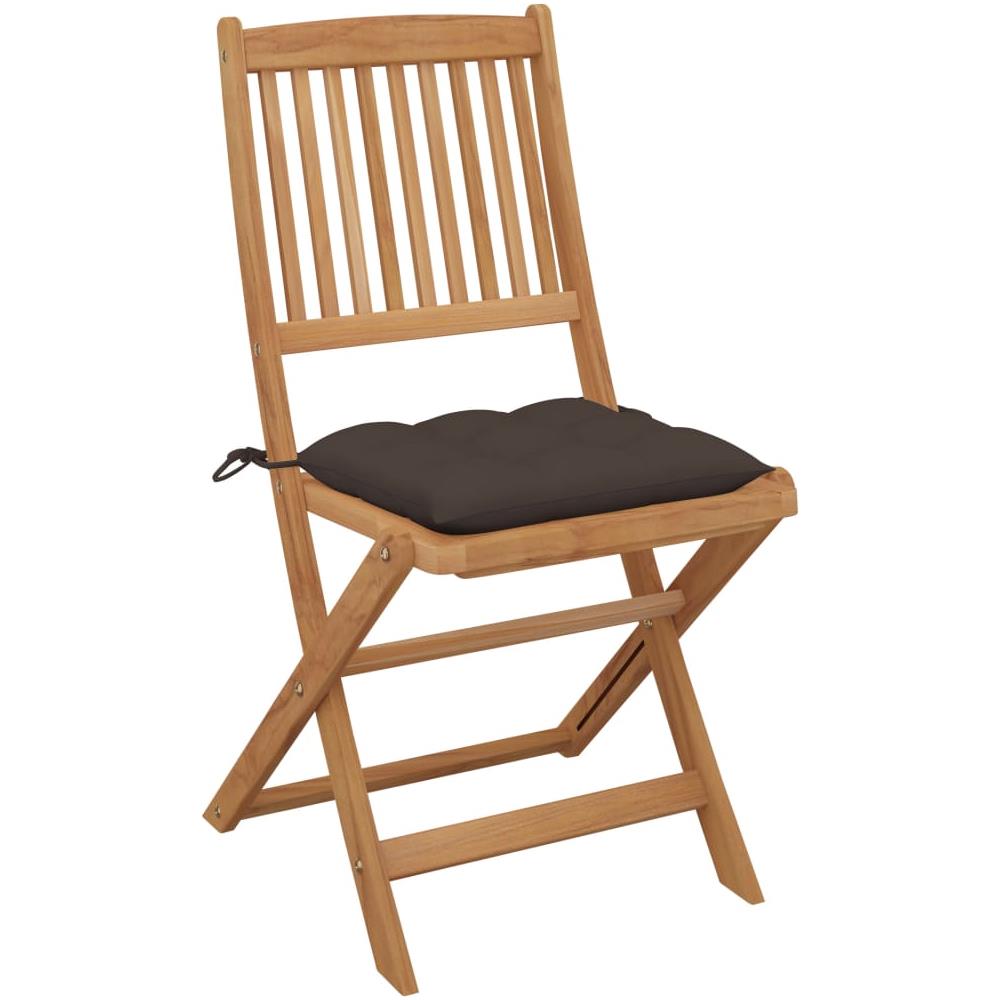 Sedie Da Giardino Pieghevoli 6 Pz Con Cuscini Massello Acacia - Foto 2