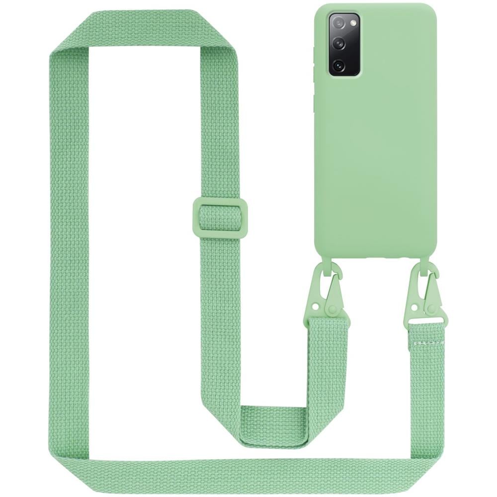 Catena Di Telefoni Cellulari Compatibile Con Samsung Galaxy S20 Fe In Liquid Verde Chiaro - Coperchio Di Protezione In Silicone Con Cordino Regolabile In Lunghezza - Foto 1