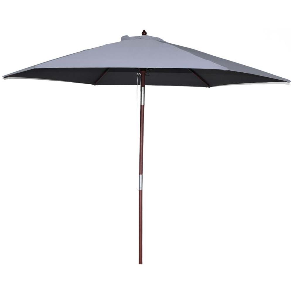 Cancun Ombrellone Inclinabile In Legno Grigio Ø 300cm - Foto 1