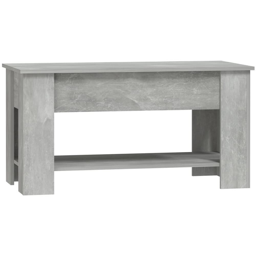 Tavolino Salotto Grigio Cemento 101x49x52 Cm Legno Multistrato - Foto 2