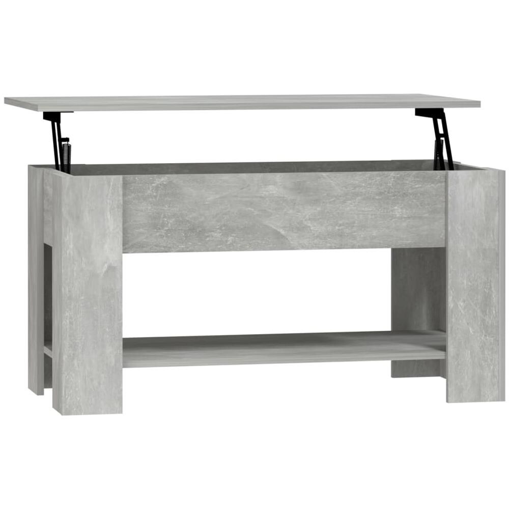 Tavolino Salotto Grigio Cemento 101x49x52 Cm Legno Multistrato - Foto 1