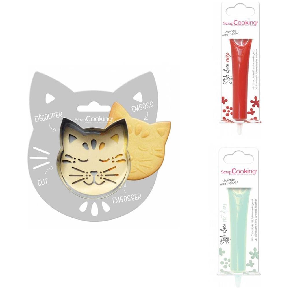 Kit Biscotti Di Soccorso Per Gatti + 2 Penne Di Cioccolato Rosso E Verde - Foto 1
