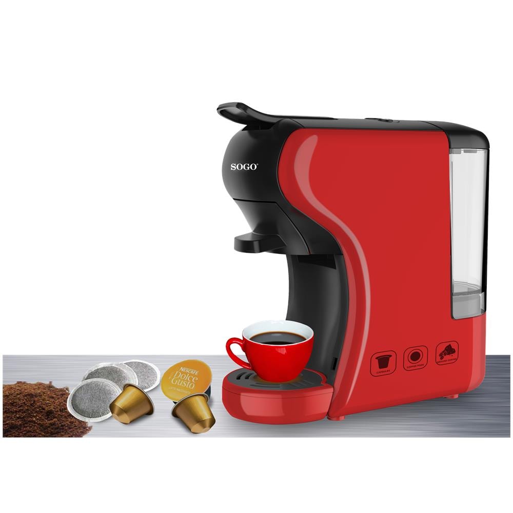 Caffettiera Espresso Multicapsule 3 in 1 0,6L 19 Bar Colore Roso - Foto 2