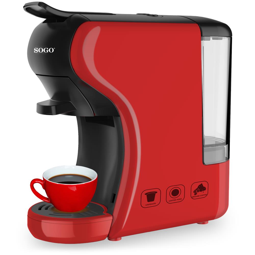 Caffettiera Espresso Multicapsule 3 in 1 0,6L 19 Bar Colore Roso - Foto 1