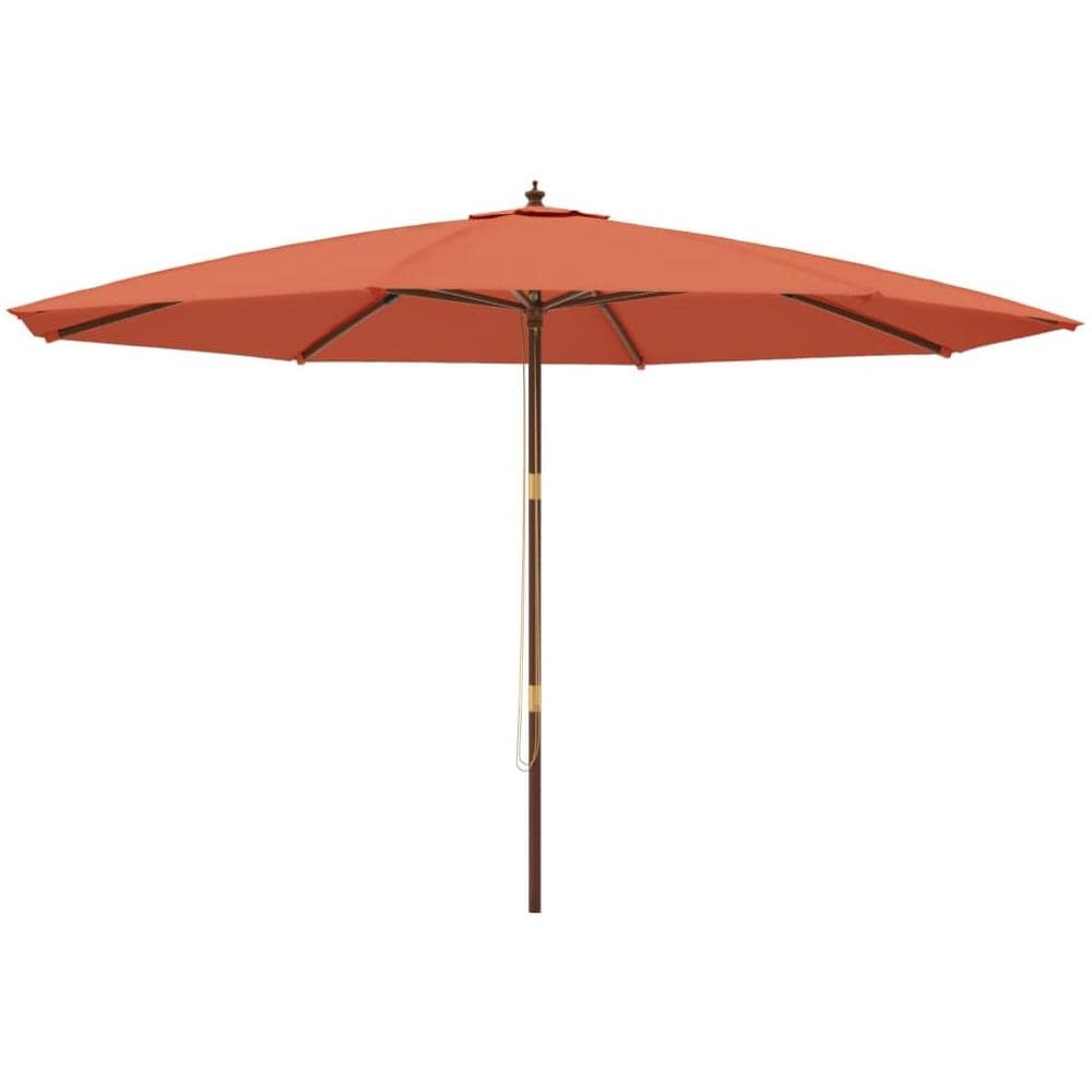 Ombrellone Da Giardino Con Palo In Legno Terracotta 400x273 Cm - Foto 1