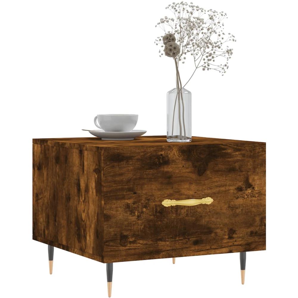Tavolini Salotto 2 Pz Rovere Fumo 50x50x40cm Legno Multistrato - Foto 3