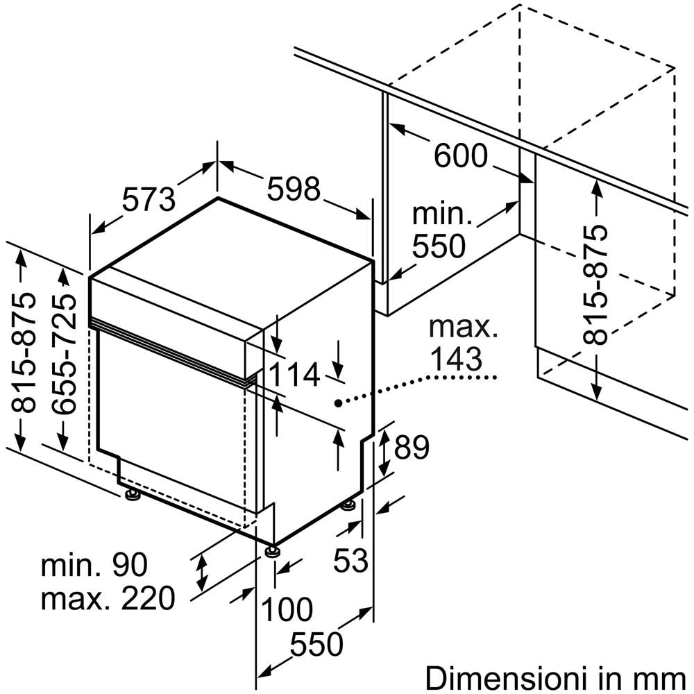 Lavastoviglie SMI4ECS21E da Incasso con Frontalino a Vista Classe B Capacità 14 Coperti - Foto 12