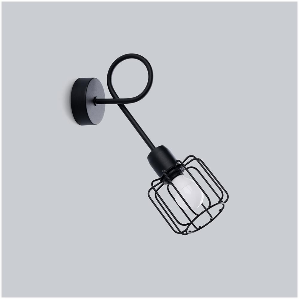 Lampada Da Parete Beluci 1s Nero Sl. 1117 - Moderno Lampade Da Parete Nero 30x15x28 Cm - Foto 2