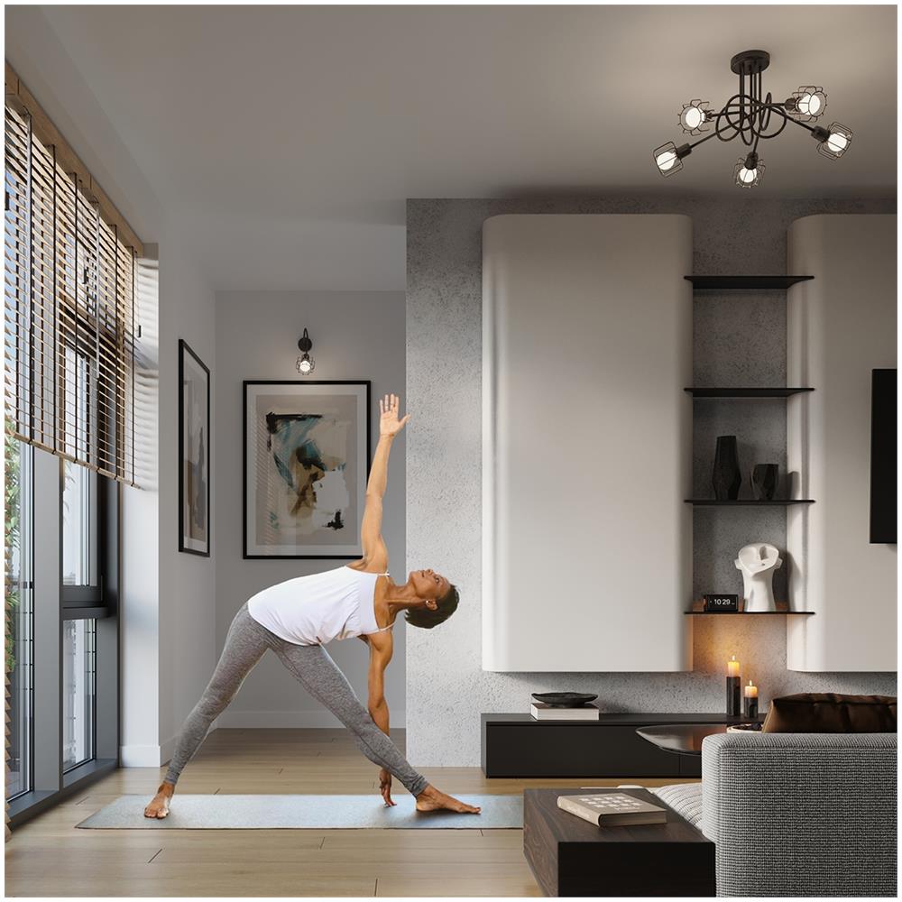 Lampada Da Parete Beluci 1s Nero Sl. 1117 - Moderno Lampade Da Parete Nero 30x15x28 Cm - Foto 7