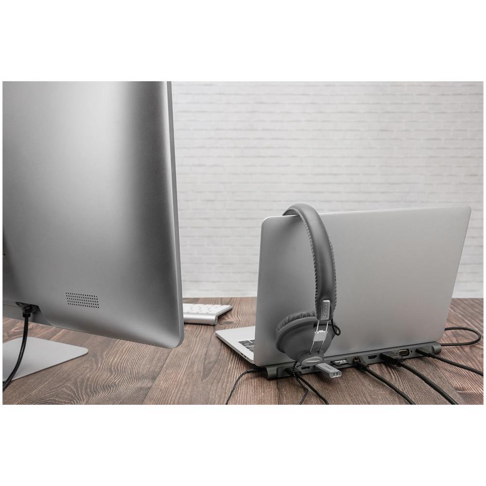 Dock USB-C 11 porte, grigio, 2x HDMI, VGA - Foto 2