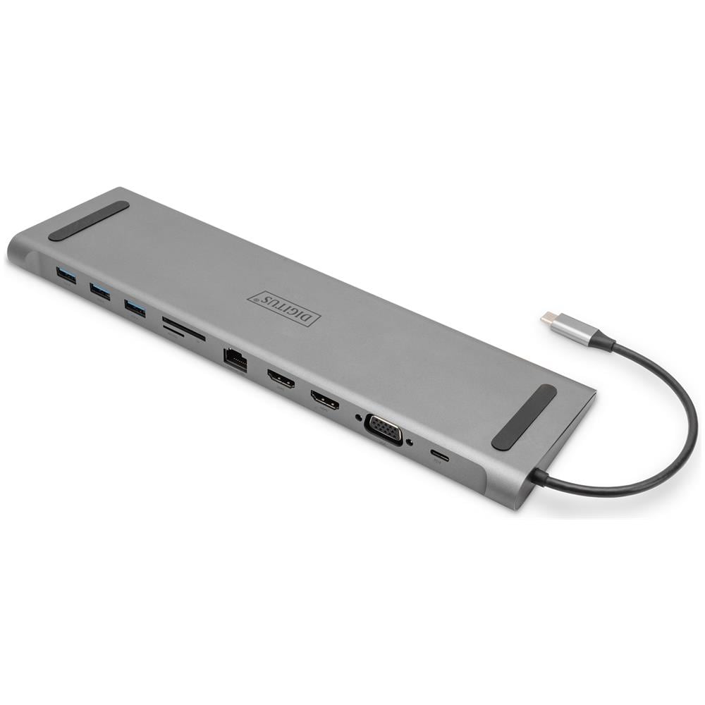 Dock USB-C 11 porte, grigio, 2x HDMI, VGA - Foto 1