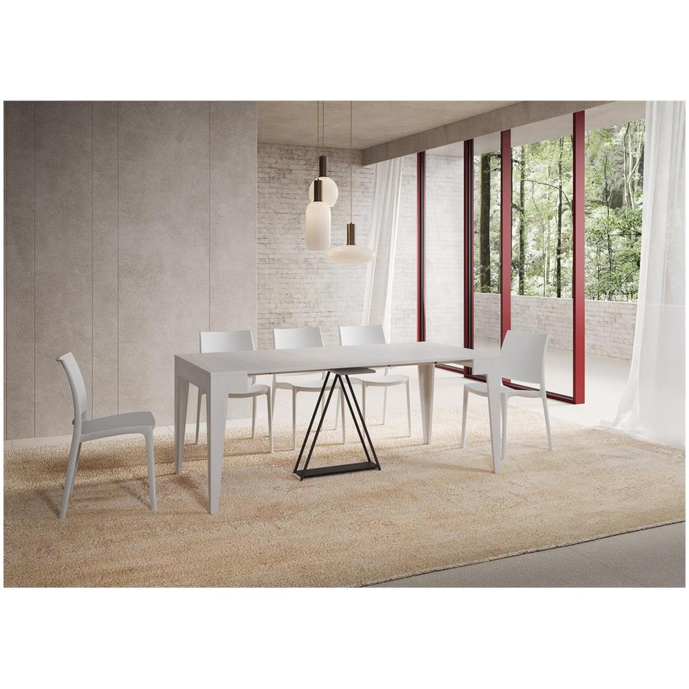 Consolle allungabile 90x42/198 cm Zima Small bianco frassino - Foto 3