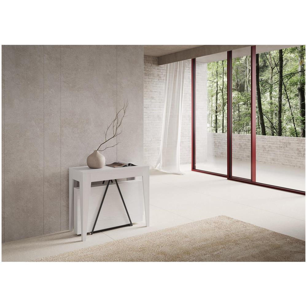 Consolle allungabile 90x42/198 cm Zima Small bianco frassino - Foto 2