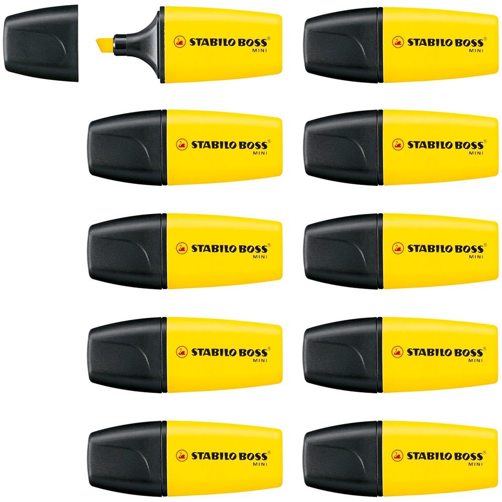 BOSS MINI - Evidenziatore - Confezione da 10 - Giallo - Foto 1