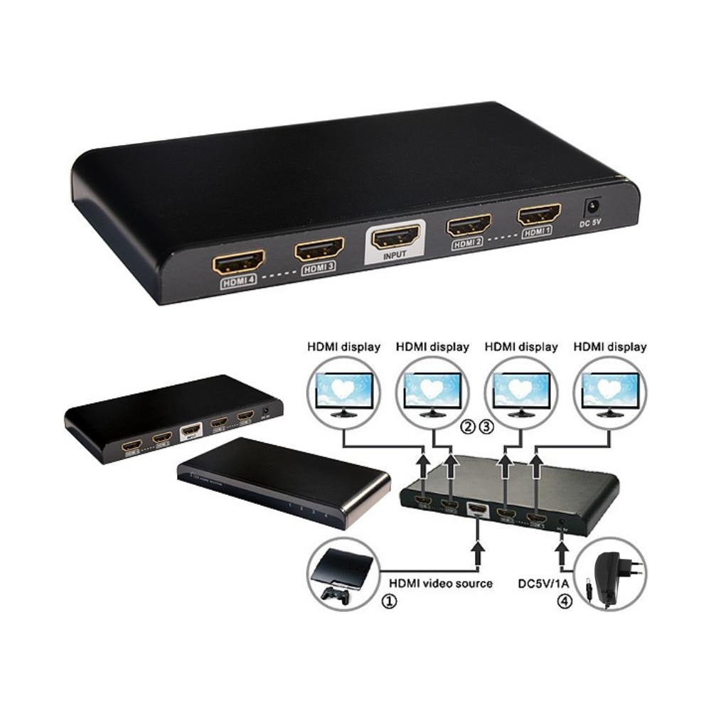 IDATA HDMI2-4K4 - Splitter HDMI2.0 4K UHD 3D 4 vie - Foto 2