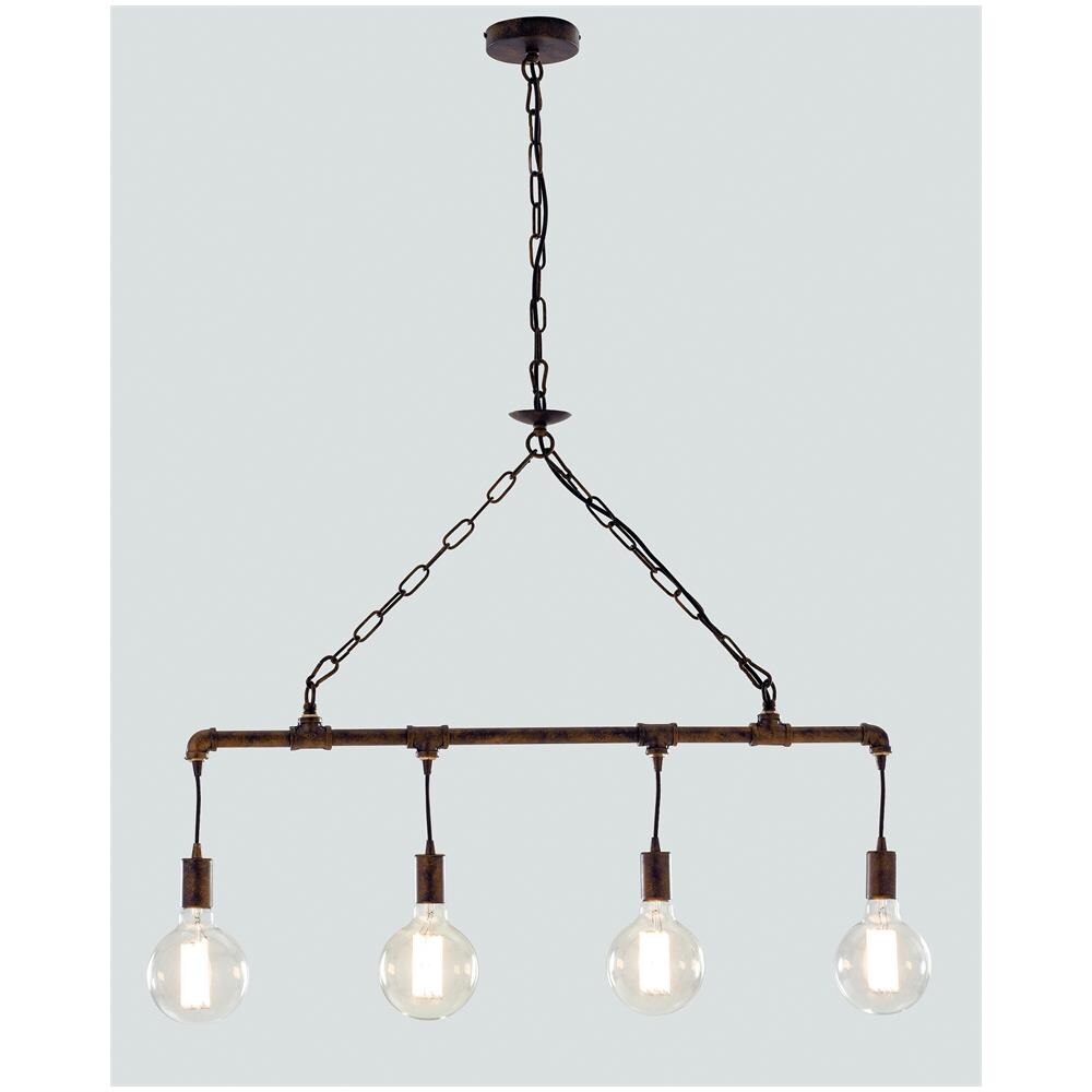 I-AMARCORD-S4 - Lampadario a quattro luci ramato 60 watt E27 - Foto 2