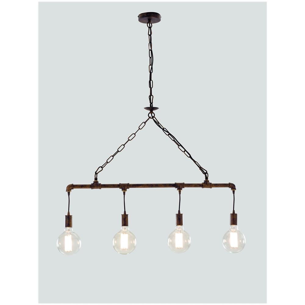 I-AMARCORD-S4 - Lampadario a quattro luci ramato 60 watt E27 - Foto 1