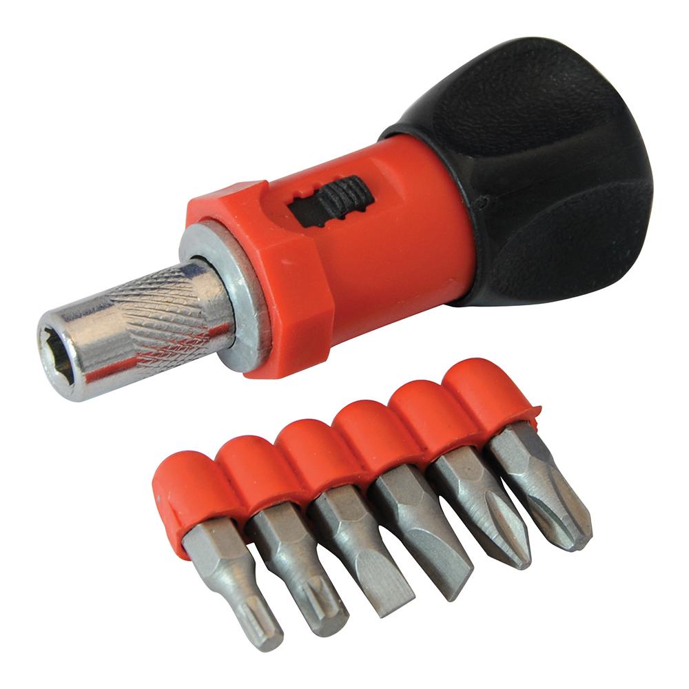 250488 Set Di Cacciavite A Cricchetto Tozzo Con Punte 7 P. zi 7 P. zi - Foto 1