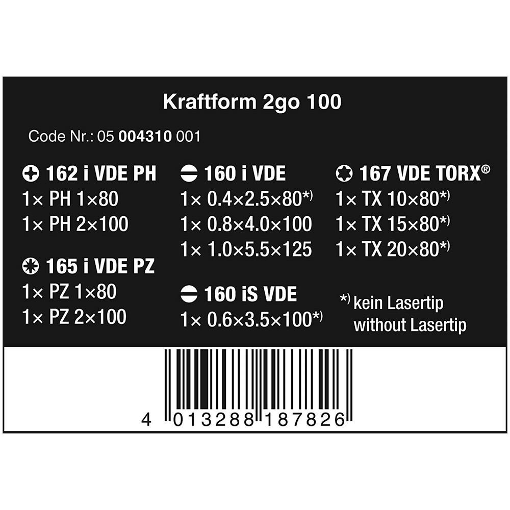Schraub. Satz Kraftform 2go 100 VDE | 05004310001 - Foto 2