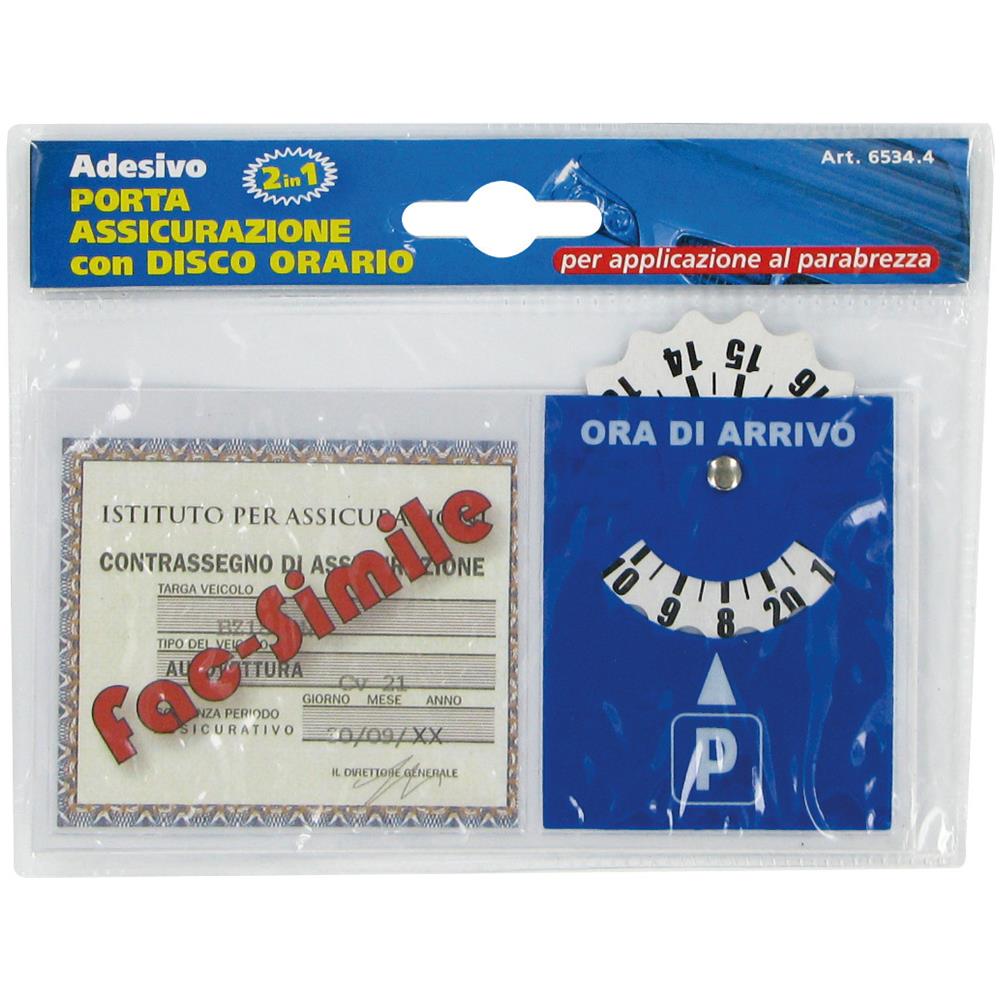 65344 Porta Bollo Assicurazione Con Disco Orario - Foto 5