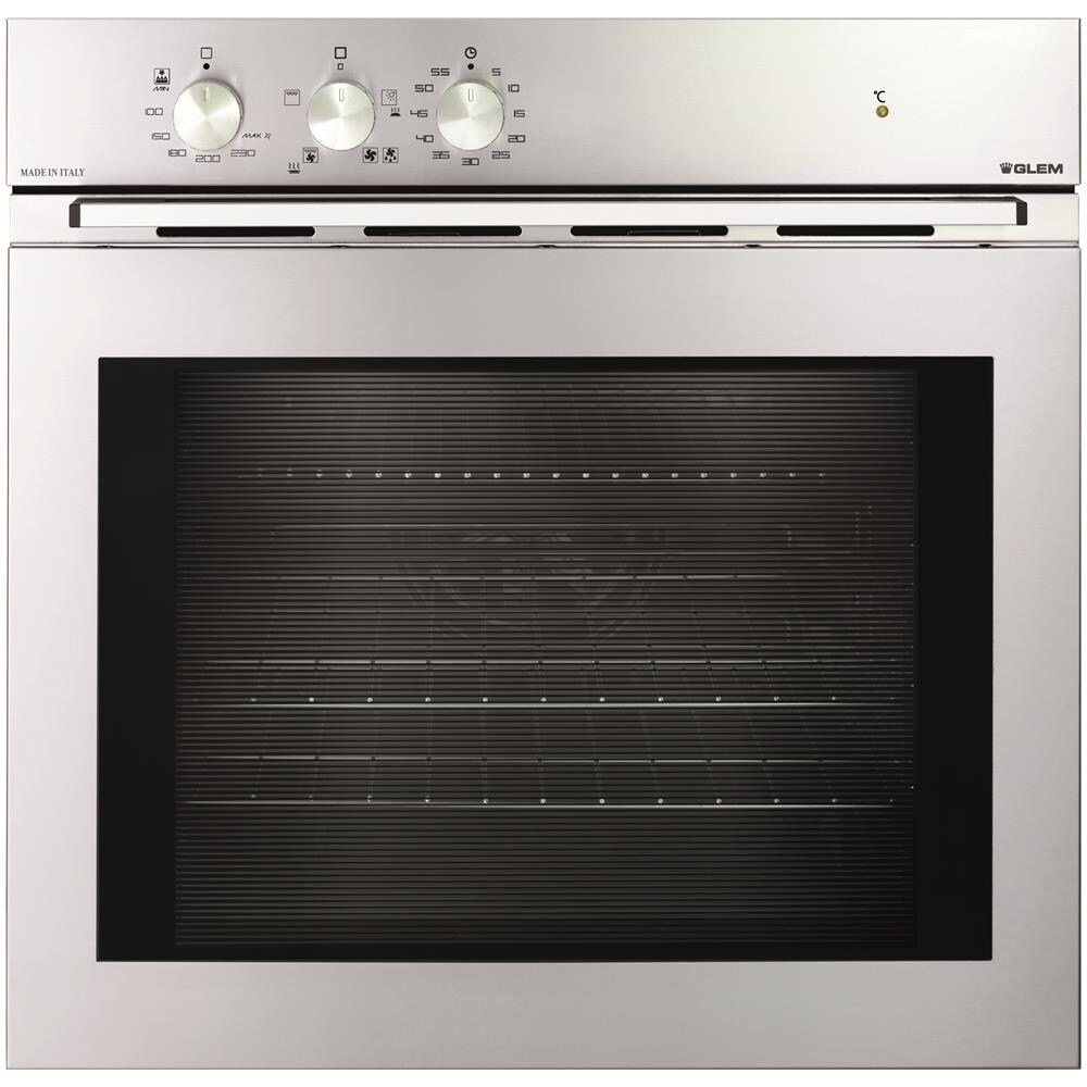GLEM GAS - GFEV21IXS2 Forno Multifunzione By Energy Gas E Grill Elettrico 8  Tipologie Di Cottura SmaltoTitanium Triplo Vetro Inox Classe A - ePRICE