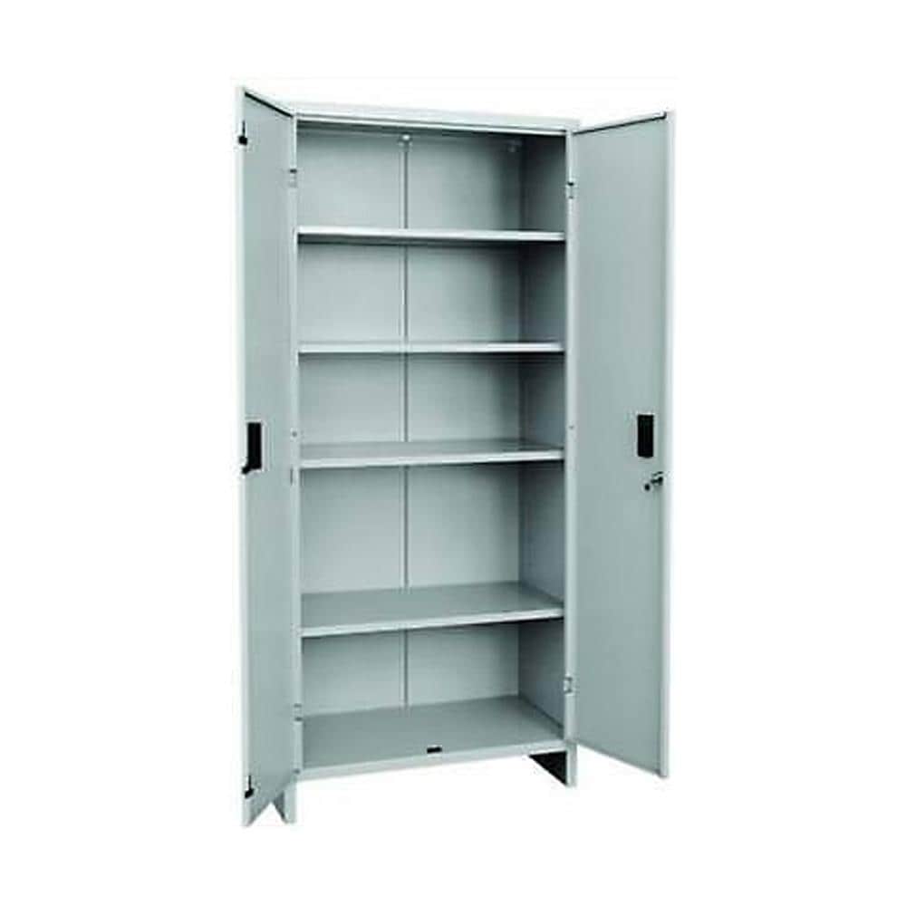 Armadio Multiuso E Archivio In Metallo 4 Piani Tetto Piano Pratiko Tp 100 Grigio - Foto 3