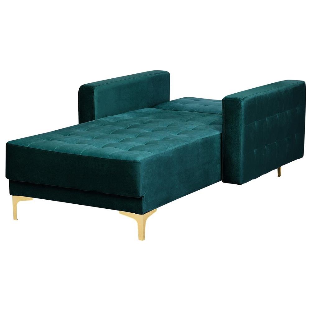 Chaise Longue In Velluto Verde Smeraldo Aberdeen - Foto 2