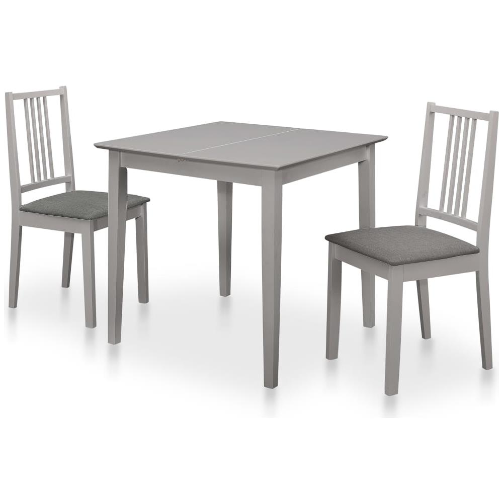 Set Da Pranzo 3 Pz In Mdf Grigio - Foto 1