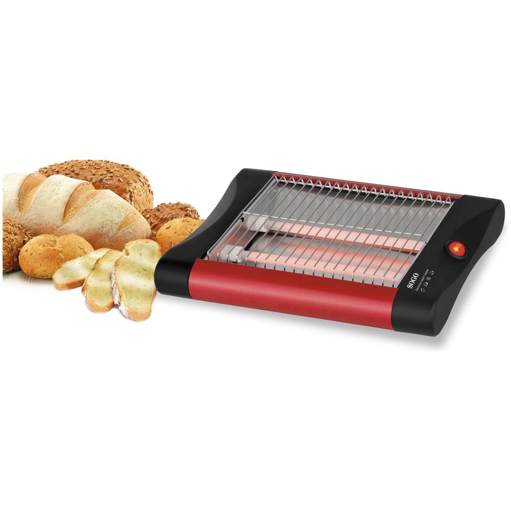 Tostapane Piatto SS-5317 a 2 Fette Colore Rosso / Nero - Foto 3