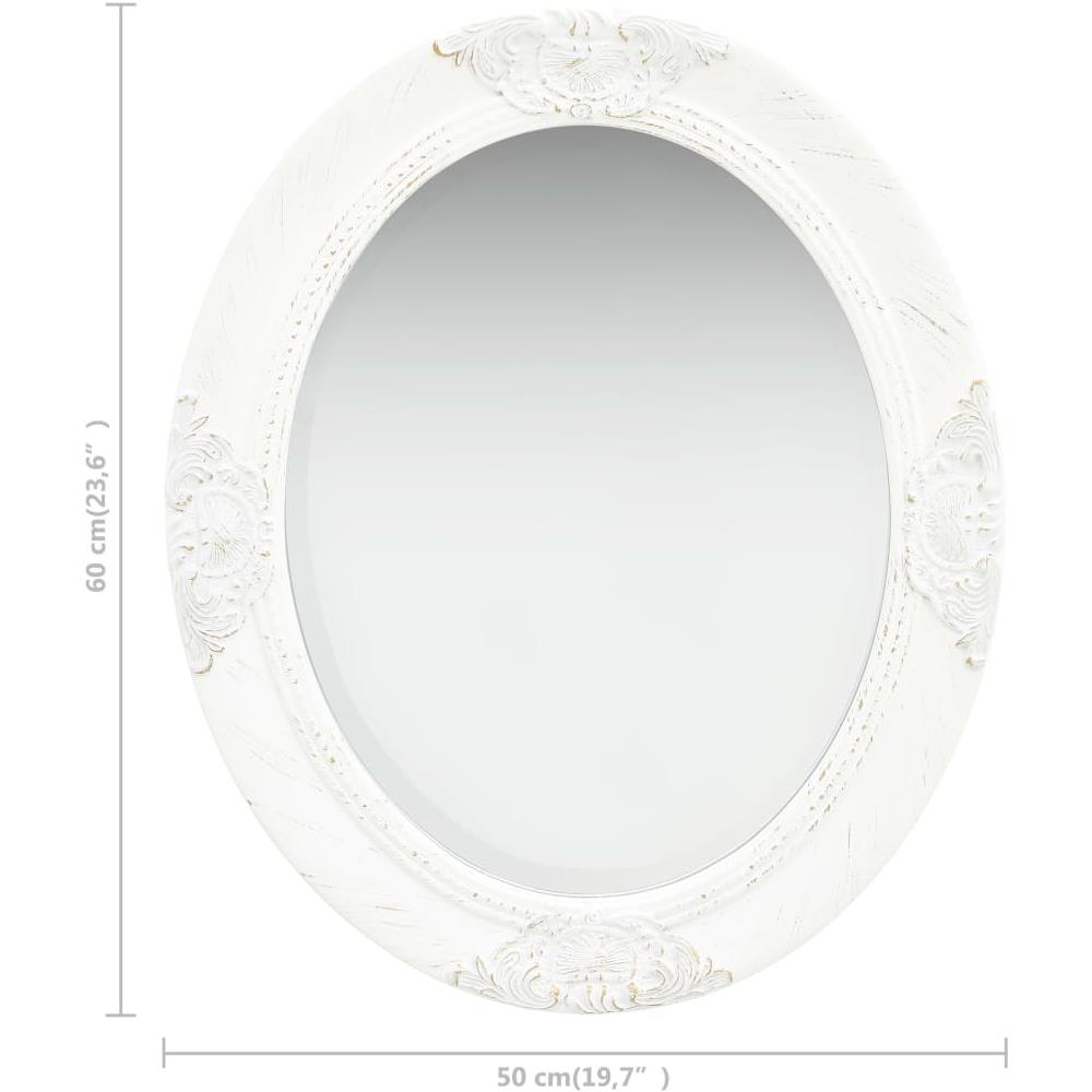 Specchio Da Parete Stile Barocco 50x60 Cm Bianco - Foto 6
