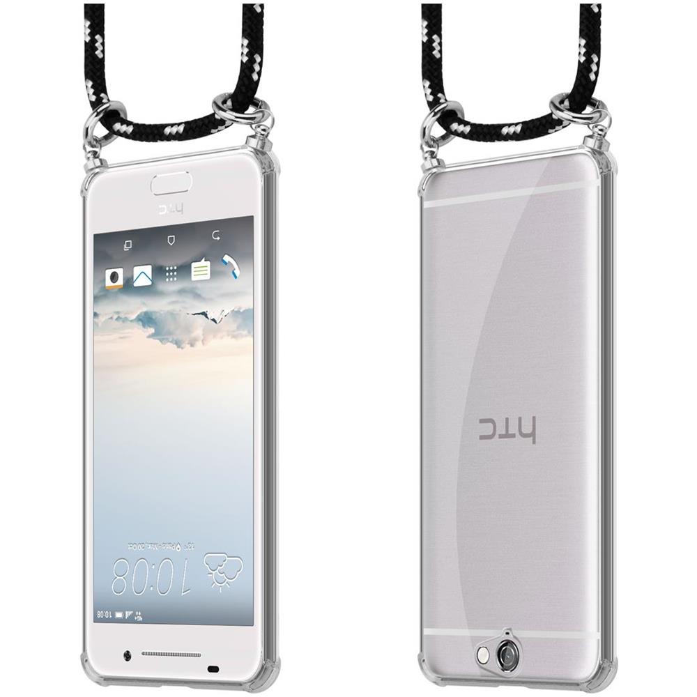 Catena Di Telefoni Cellulari Compatibile Con Htc One A9 In Nero Argento - Coperchio Protettivo In Silicone Con Anelli D'argento, Cinturino In Corda E Custodia Staccabile - Foto 8
