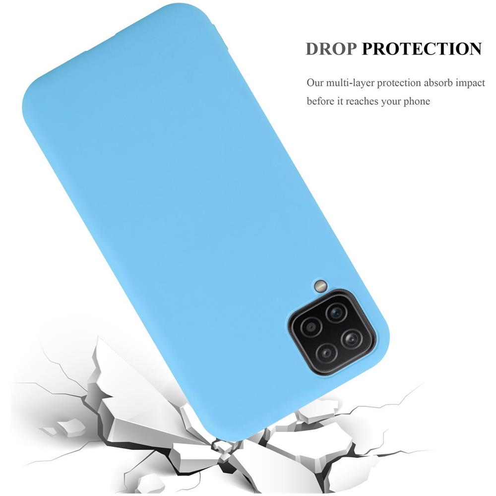 Custodia Compatibile Con Samsung Galaxy A12 / M12 In Candy Blu - Coperchio Protettivo In Silicone Tpu Flessibile - Foto 7