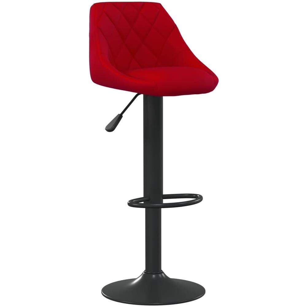 Sgabelli Da Bar 2 Pz Rosso Vino In Velluto - Foto 3