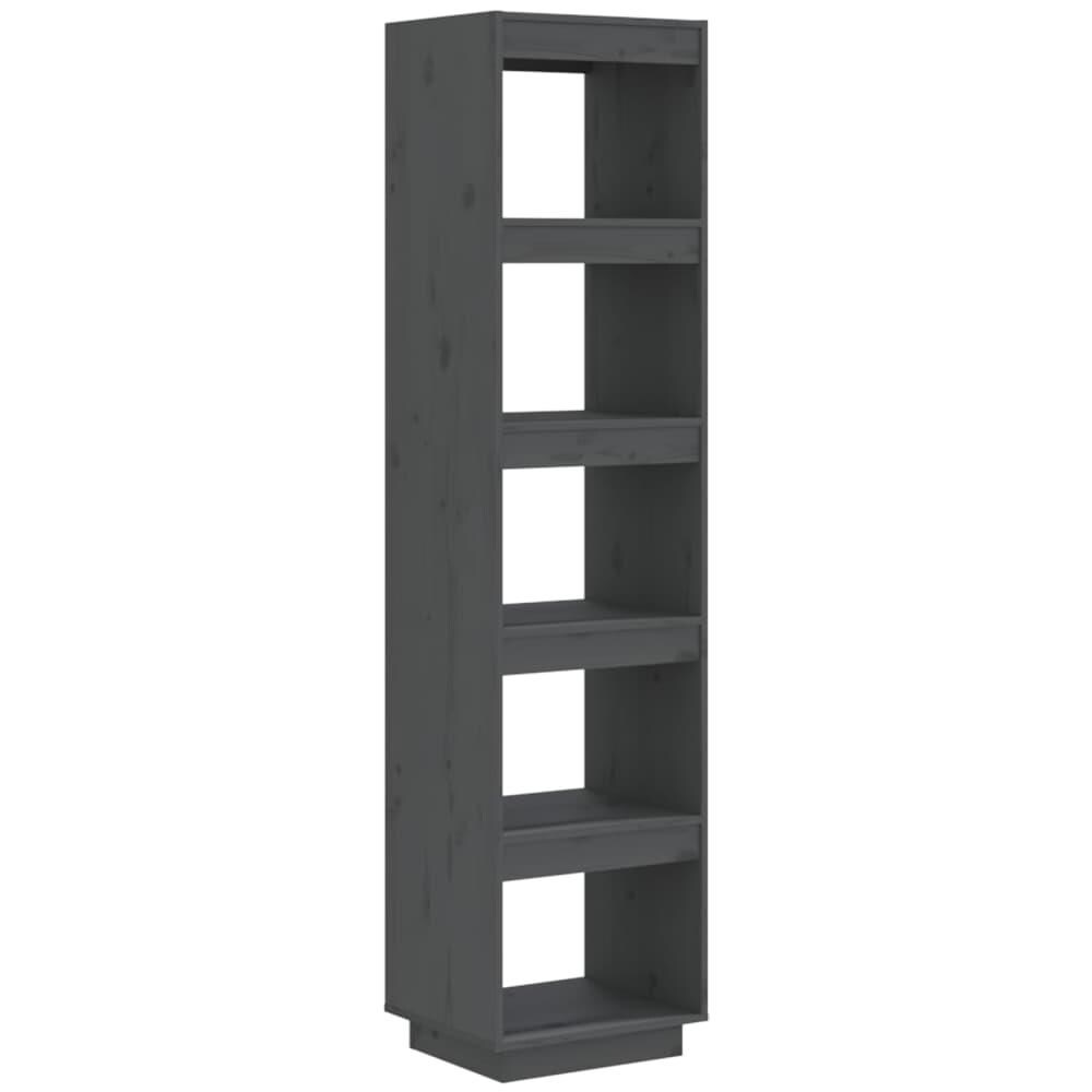 Libreria / divisorio Grigio 40x35x167 Cm In Legno Massello Di Pino - Foto 2