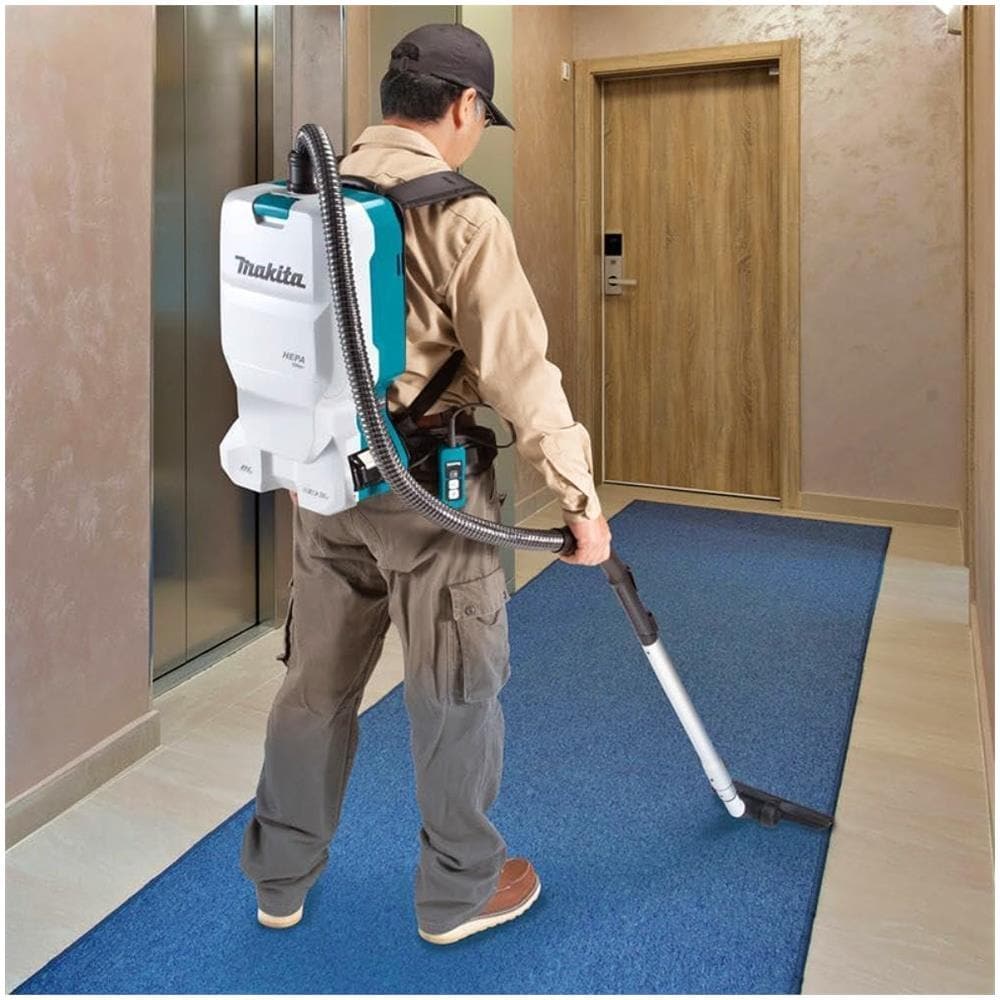 Aspirapolvere a Zaino DVC660Z con Sacchetto 5,5 L Potenza 95 W Colore Nero / Blu / Grigio - Foto 2