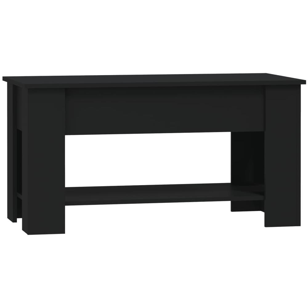 Tavolino Da Salotto Nero 101x49x52 Cm In Legno Multistrato - Foto 2