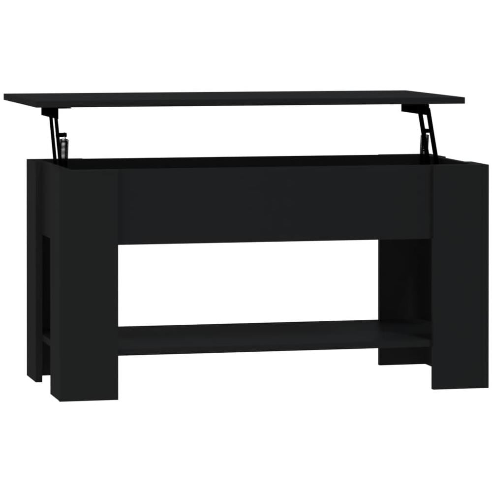 Tavolino Da Salotto Nero 101x49x52 Cm In Legno Multistrato - Foto 1