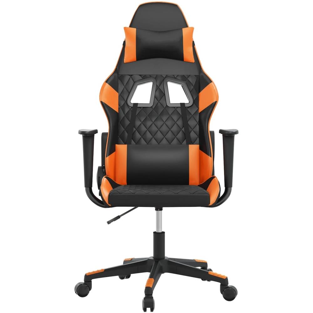 Sedia Da Gaming Nero E Arancione In Similpelle - Foto 10