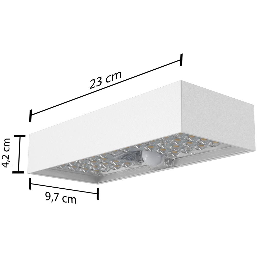 Applique Led A Carica Solare 800 Lumen, Con Rilevatore Di Movimento. Bianco - Foto 1