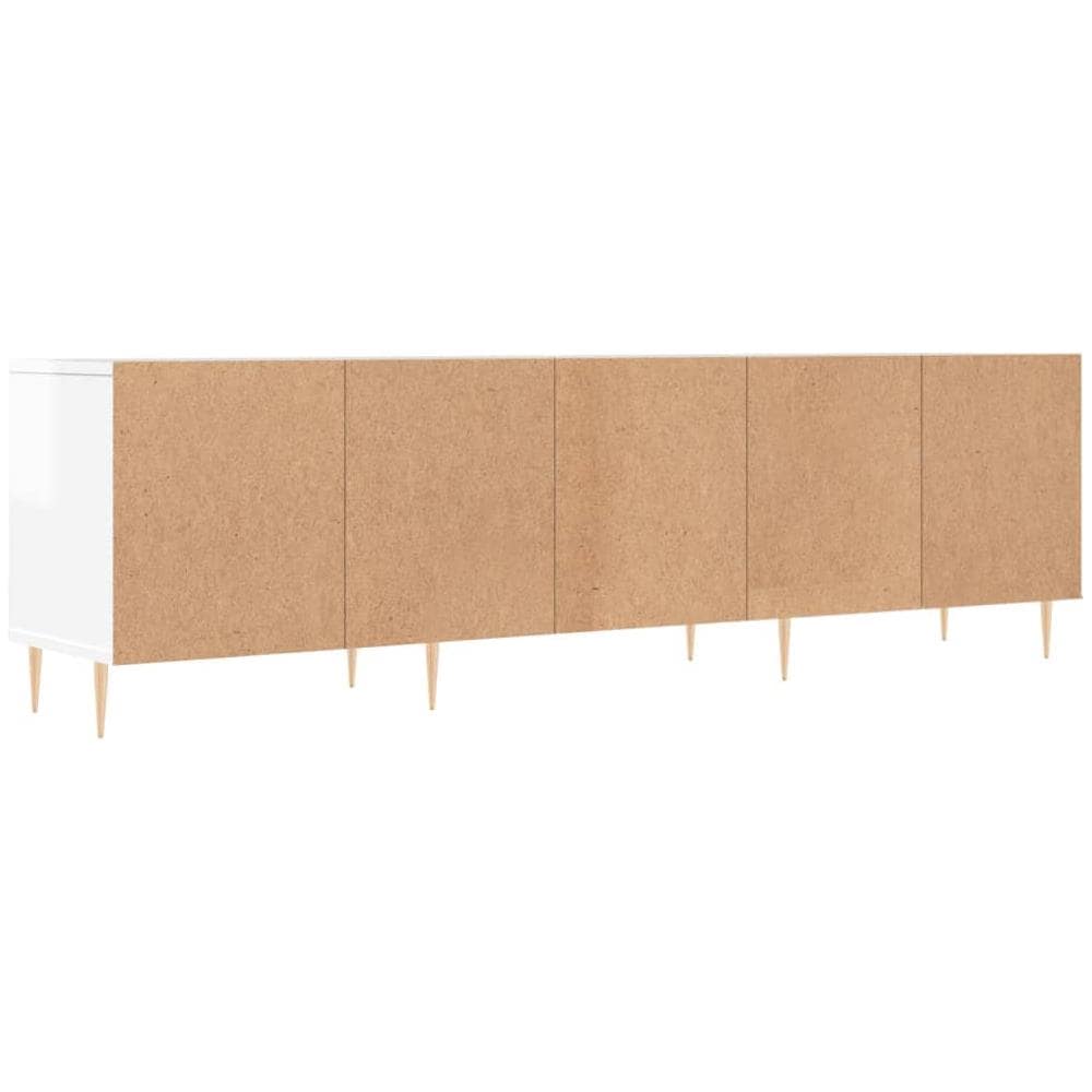 Mobile Porta Tv Bianco Lucido 150x30x44,5 Cm Legno Multistrato - Foto 7