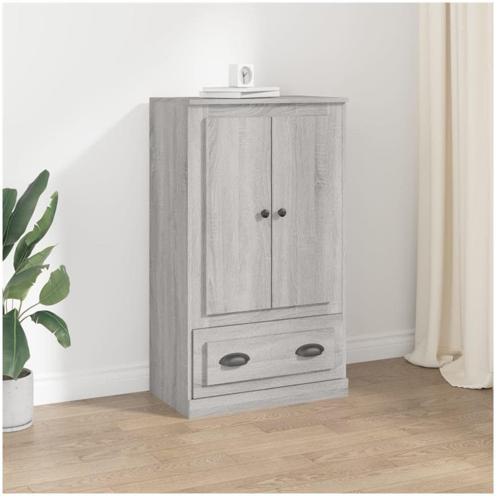 Credenza Grigio Sonoma 60x35,5x103,5 Cm In Legno Multistrato - Foto 1